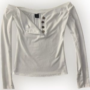 NEW Shein White long sleeved shirt